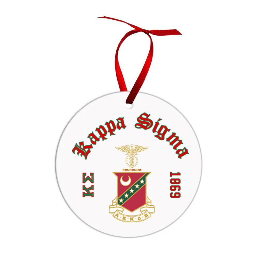 Kappa Sigma Crest & Year Circle Ornaments Kappa Sigma Crest & Year Circle Ornaments