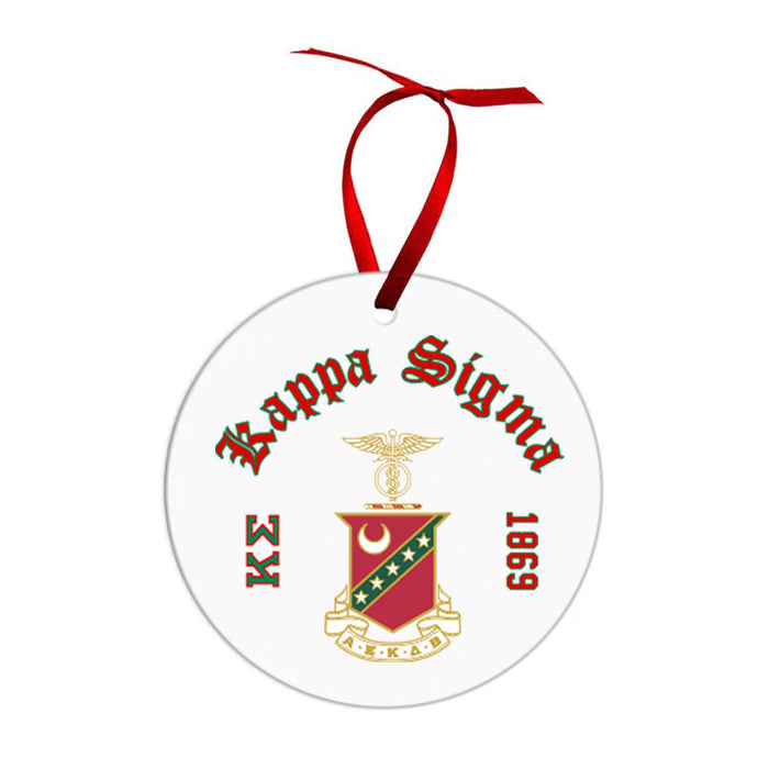 Kappa Sigma Crest & Year Circle Ornaments Kappa Sigma Crest & Year Circle Ornaments