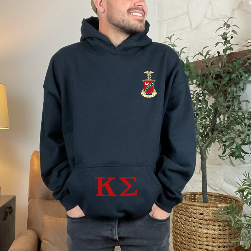 Kappa Sigma Elite Hoodie W Letters On Pouch Kappa Sigma Elite Hoodie W Letters On Pouch