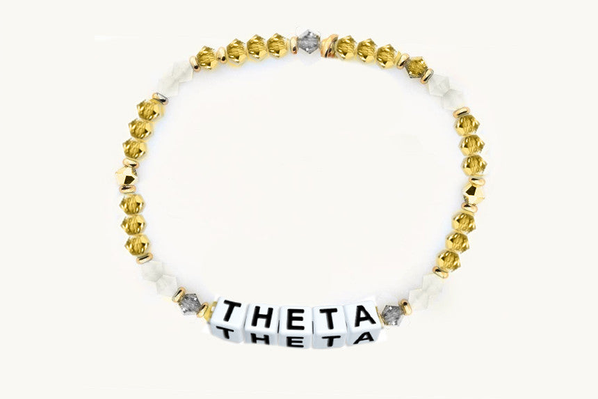 Kappa Alpha Theta Glass Name Bead Bracelet Kappa Alpha Theta Glass Name Bead Bracelet
