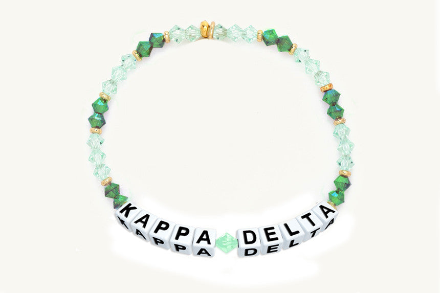 Kappa Delta Glass Name Bead Bracelet Kappa Delta Glass Name Bead Bracelet