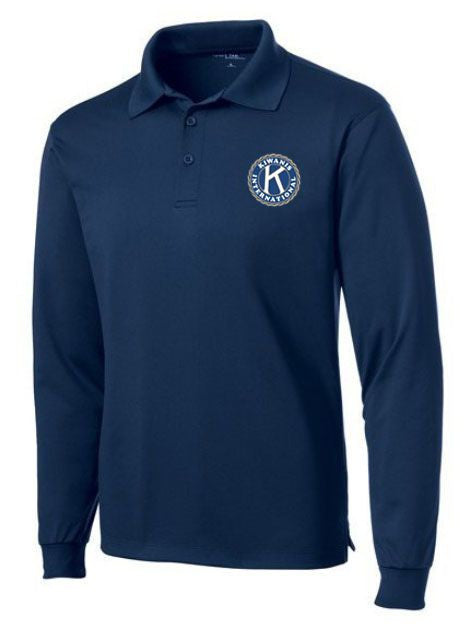 Kiwanis $30 World Famous Long Sleeve Dry Fit Polo Kiwanis- $30 World Famous Long Sleeve Dry Fit Polo