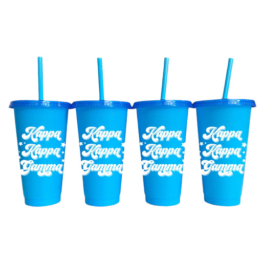 Kappa Kappa Gamma Kappa Kappa Gamma Glitter Color Changing Cup 4-Pack