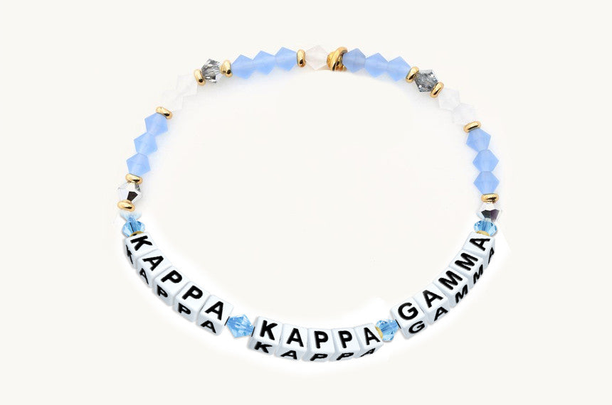 Kappa Kappa Gamma Glass Name Bead Bracelet Kappa Kappa Gamma Glass Name Bead Bracelet