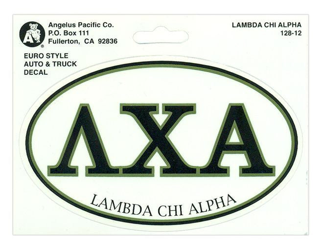 Lambda Chi Alpha Euro Decal Oval Sticker Lambda Chi Alpha Euro Decal Oval Sticker