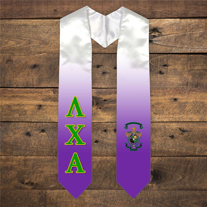 Lambda Chi Alpha Extra Fancy Simple Greek Graduation Stole W Crest Lambda Chi Alpha Extra Fancy Simple Greek Graduation Stole W Crest