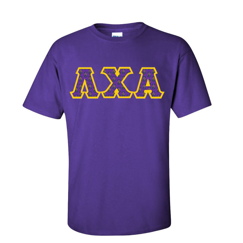 Lambda Chi Alpha Fraternity Crest Shield Twill Letter Tee Lambda Chi Alpha Fraternity Crest - Shield Twill Letter Tee