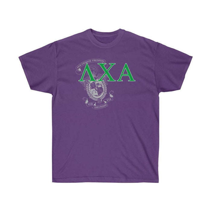 Printify Lambda Chi Alpha Greek Crest Cotton Tee Lambda Chi Alpha Greek Crest Cotton Tee