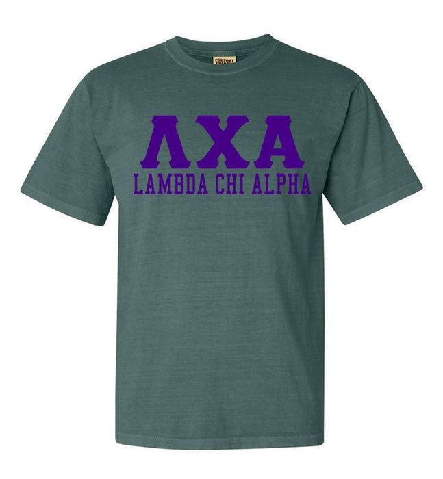 Lambda Chi Alpha Greek Custom Comfort Colors Heavyweight T Shirt Lambda Chi Alpha Greek Custom Comfort Colors Heavyweight T-Shirt
