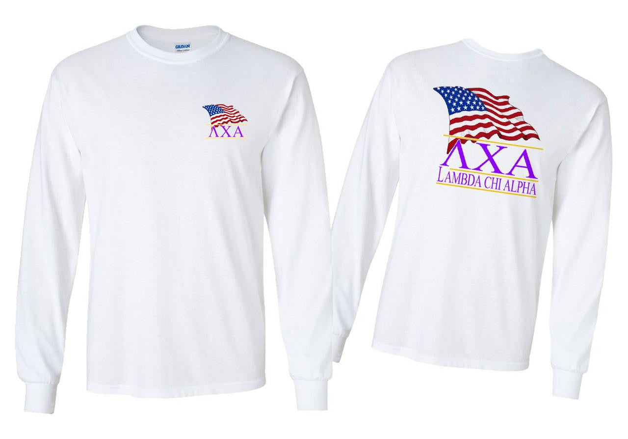 Greekgear Lambda Chi Alpha Patriot Long Sleeve T Shirts Lambda Chi Alpha Patriot Long Sleeve T-Shirts