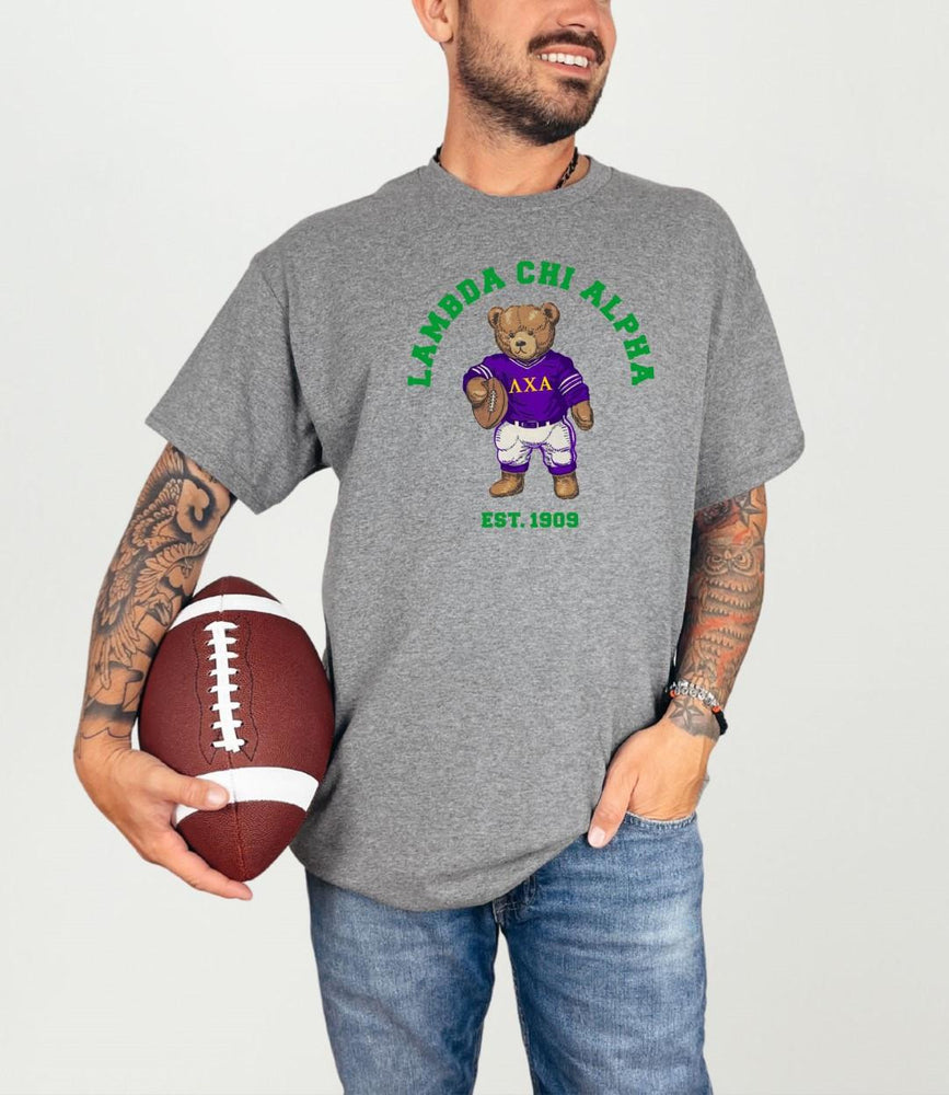 Lambda Chi Alpha Teddy Bear Football T Shirt Lambda Chi Alpha Teddy Bear Football T-Shirt