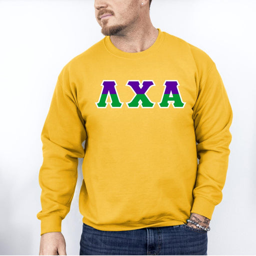 Sweatshirts Lambda Chi Alpha Two Toned Greek Lettered Crewneck Sweatshirts