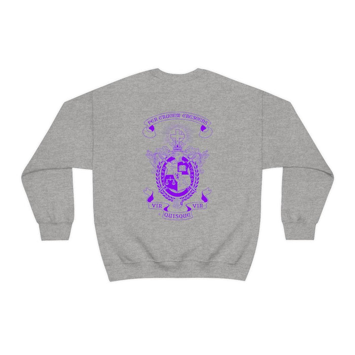 Printify Lambda Chi Alpha World Famous Crest Shield Crewneck Sweatshirts Lambda Chi Alpha World Famous Crest - Shield Crewneck Sweatshirts