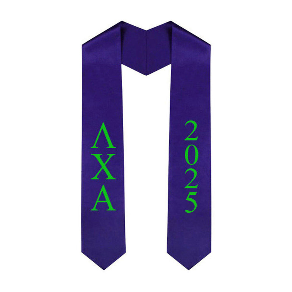 Lambda Chi Alpha Greek Lettered Graduation Sash Stole With Year Best Value Lambda Chi Alpha Greek Lettered Graduation Sash Stole With Year - Best Value