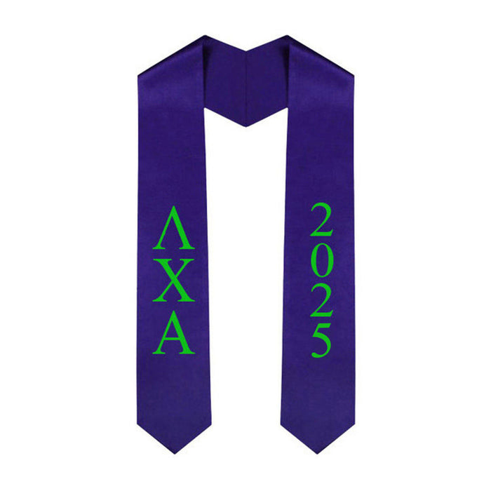 Lambda Chi Alpha Greek Lettered Graduation Sash Stole With Year Best Value Lambda Chi Alpha Greek Lettered Graduation Sash Stole With Year - Best Value