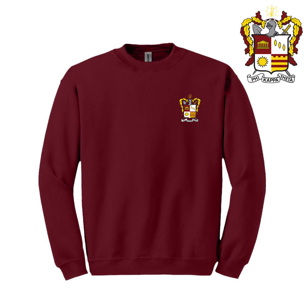 Discount Phi Kappa Theta World Famous Crest Shield Crewneck Sweatshirt Best Value DISCOUNT-Phi Kappa Theta World Famous Crest - Shield Crewneck Sweatshirt - Best Value