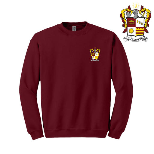 DISCOUNT-Phi Kappa Theta World Famous Crest - Shield Crewneck Sweatshirt - Best Value