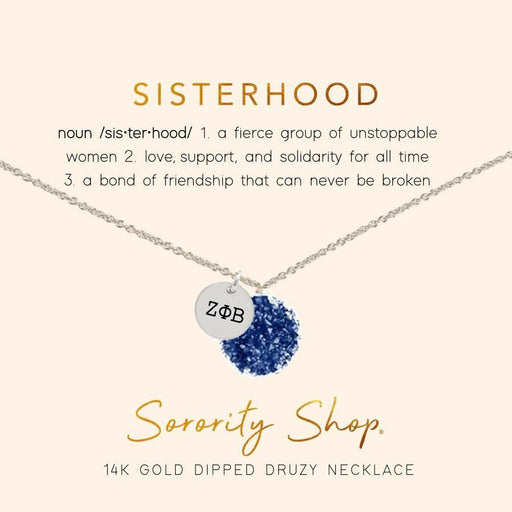 Zeta Phi Beta Zeta Phi Beta Sisterhood Druzy Necklace