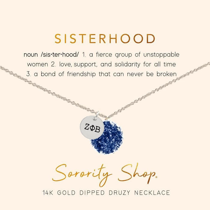 Zeta Phi Beta Sisterhood Druzy Necklace Zeta Phi Beta Sisterhood Druzy Necklace