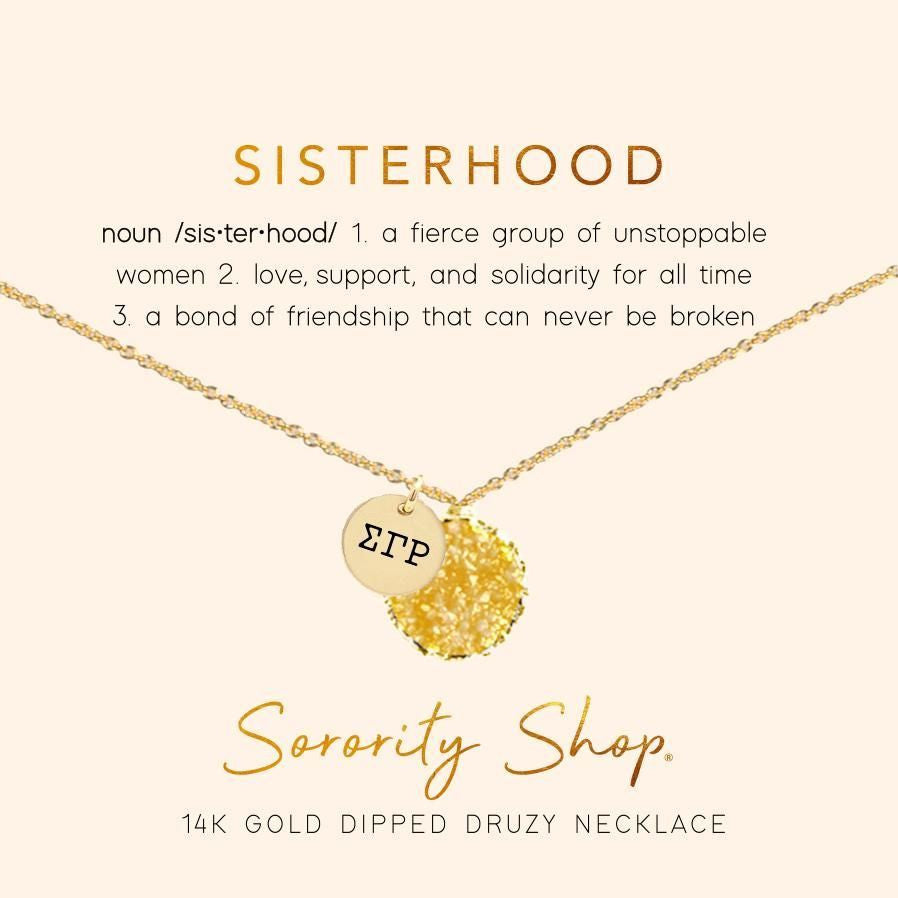 Sigma Gamma Rho Sisterhood Druzy Necklace Sigma Gamma Rho Sisterhood Druzy Necklace