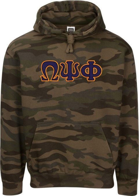 Omega Psi Phi 2 Day Ship Camo Hooded Twill Sweatshirt Omega Psi Phi 2 Day Ship Camo Hooded Twill Sweatshirt