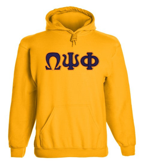 Omega Psi Phi 2 Day Ship Twill Hooded Sweatshirt Omega Psi Phi 2 Day Ship Twill Hooded Sweatshirt