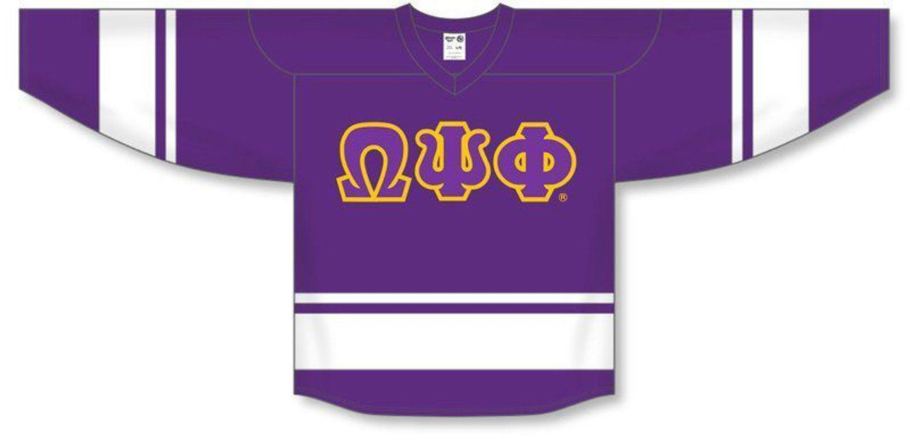 Discount Omega Psi Phi Breakaway Lettered Hockey Jersey DISCOUNT-Omega Psi Phi Breakaway Lettered Hockey Jersey