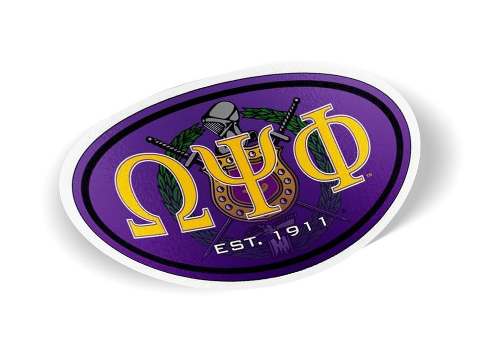 Omega Psi Phi Color Oval Decal Omega Psi Phi Color Oval Decal