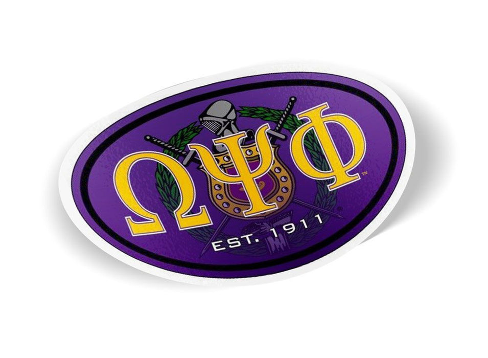 Omega Psi Phi Color Oval Decal Omega Psi Phi Color Oval Decal
