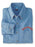 Discount Omega Psi Phi Denim Shirt Script Letters DISCOUNT-Omega Psi Phi Denim Shirt - Script Letters