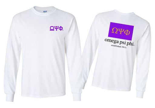 Omega Psi Phi Omega Psi Phi Flag Long Sleeve T-Shirt