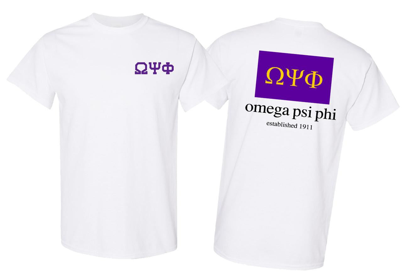 Greekgear Omega Psi Phi Flag T Shirt Omega Psi Phi Flag T-shirt