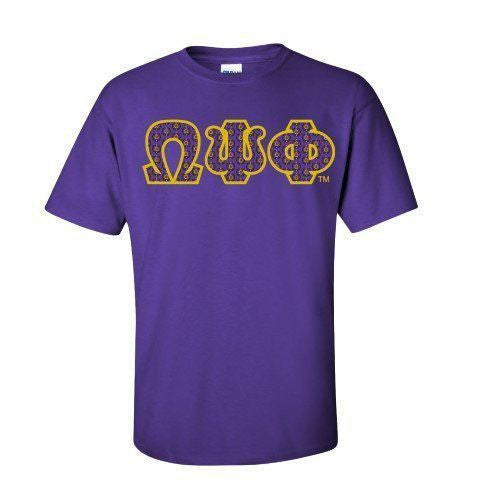 Omega Psi Phi Omega Psi Phi Fraternity Crest - Shield Twill Letter Tee