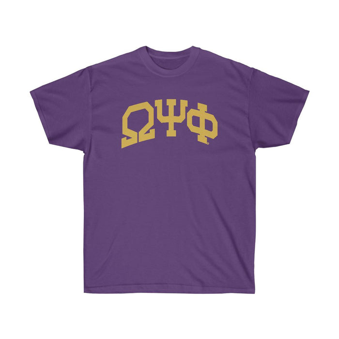 Printify Omega Psi Phi Greek Lettered Arch T Shirts Omega Psi Phi Greek Lettered Arch T-Shirts
