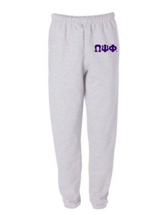 Omega Psi Phi Greek Lettered Thigh Sweatpants Omega Psi Phi Greek Lettered Thigh Sweatpants