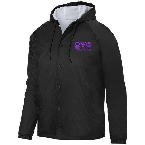 Omega Psi Phi Hooded Coach's Jacket Omega Psi Phi Hooded Coach's Jacket