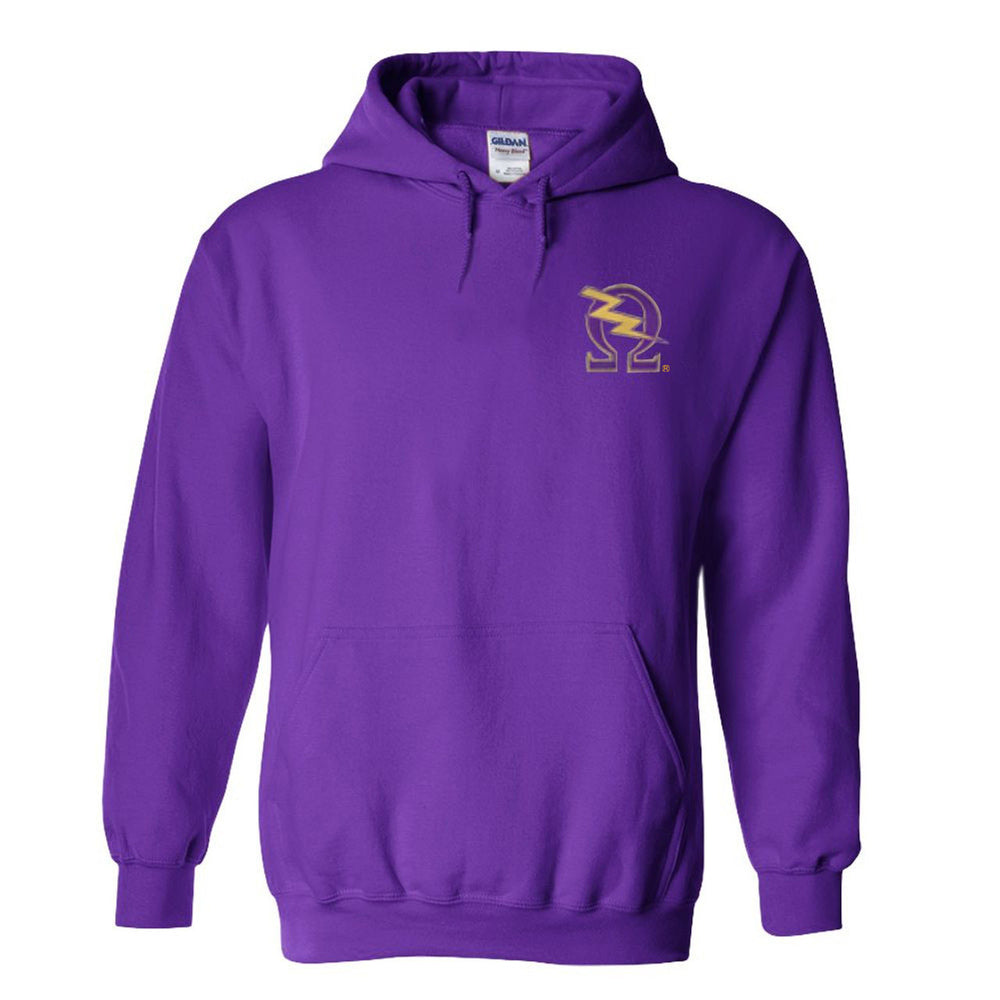 Discount Omega Psi Phi Hoody Omega Phi Psi Bolt DISCOUNT-Omega Psi Phi Hoody - Omega Phi Psi Bolt