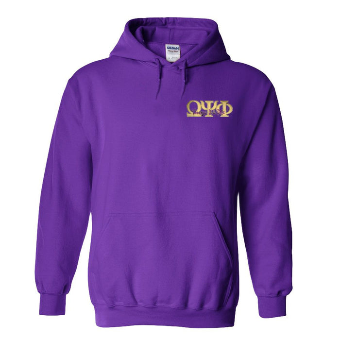 Discount Omega Psi Phi Hoody Signature Letters DISCOUNT-Omega Psi Phi Hoody - Signature Letters