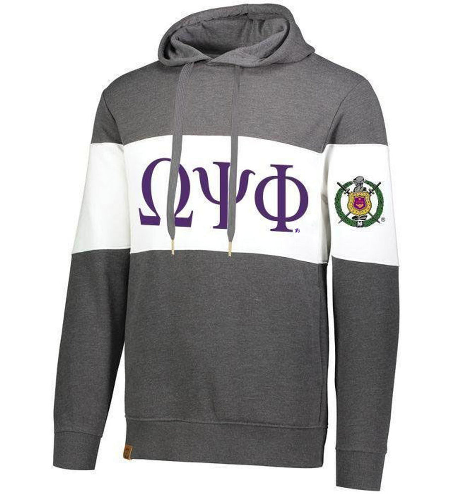 Omega Psi Phi Ivy League Hoodie W Crest On Left Sleeve Omega Psi Phi Ivy League Hoodie W Crest On Left Sleeve
