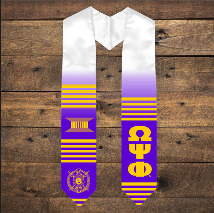 Omega Psi Phi Kente Look Stole Graduation Stole Omega Psi Phi Kente Look Stole - Graduation Stole