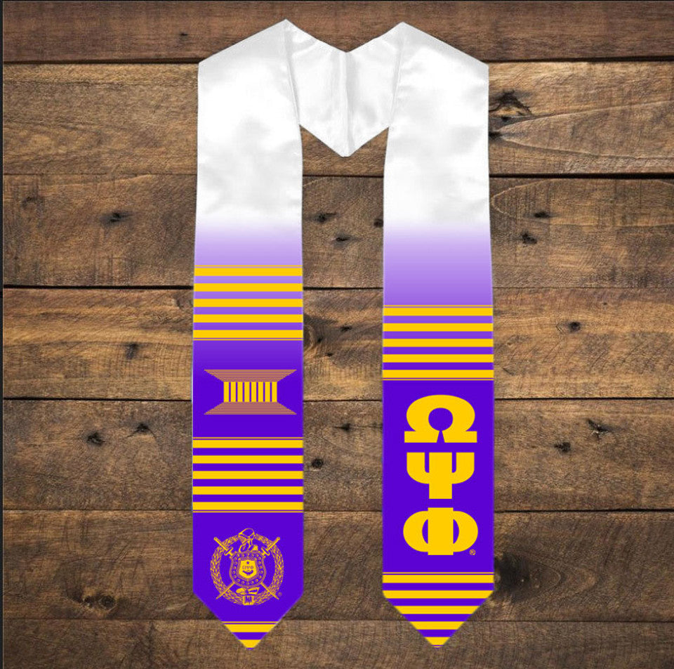 Omega Psi Phi Kente Look Stole Graduation Stole Omega Psi Phi Kente Look Stole - Graduation Stole