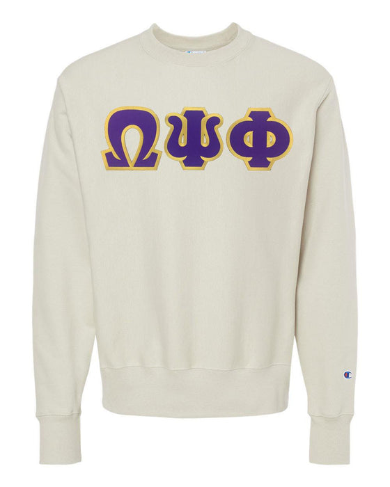 Omega Psi Phi Lettered Champion Crewneck Sweatshirt Omega Psi Phi Lettered Champion Crewneck Sweatshirt