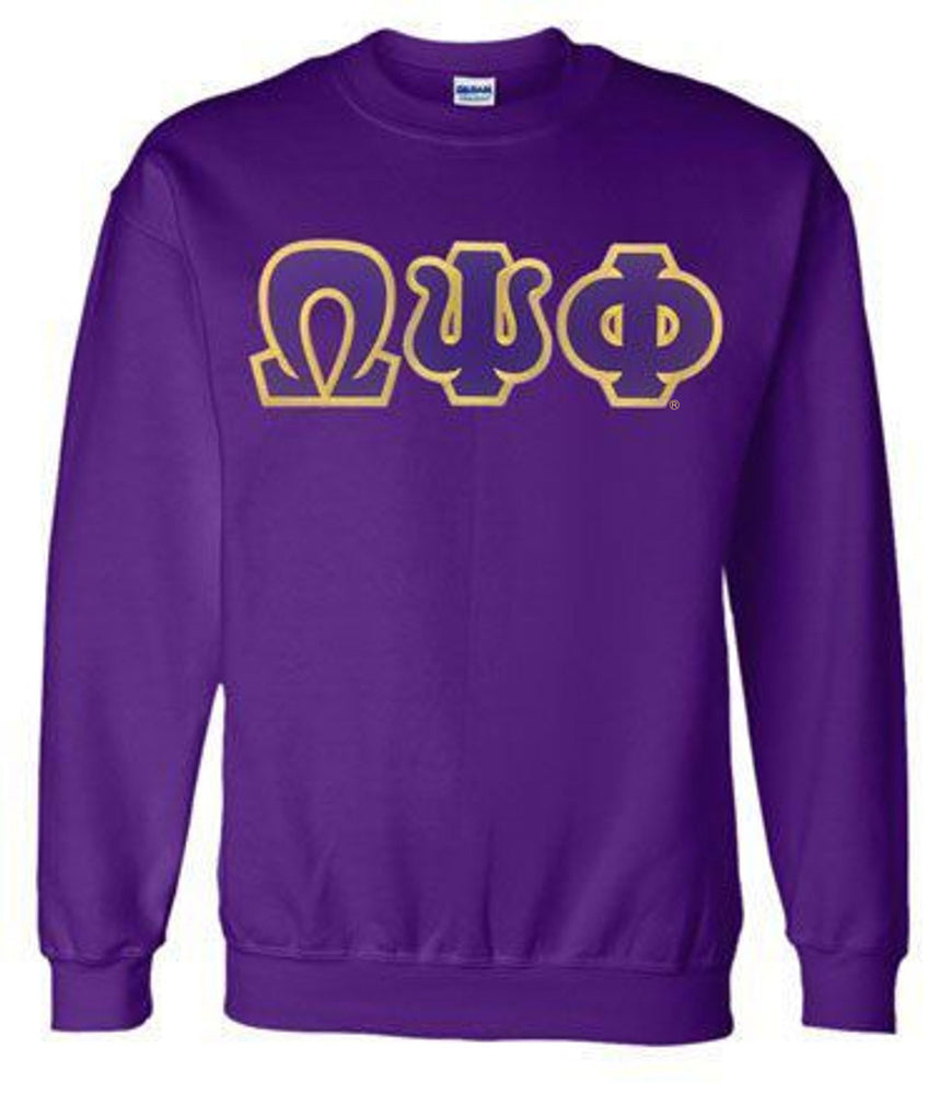 Omega Psi Phi Lettered Crewneck Sweatshirt Omega Psi Phi Lettered Crewneck Sweatshirt