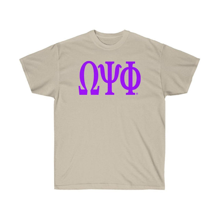 Printify Omega Psi Phi Lettered Tee $24.95 OMEGA PSI PHI LETTERED TEE - $24.95