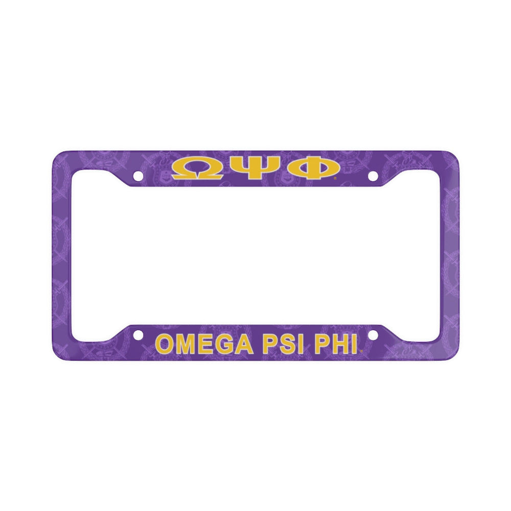 Omega Psi Phi License Plate Frame New Omega Psi Phi License Plate Frame - New