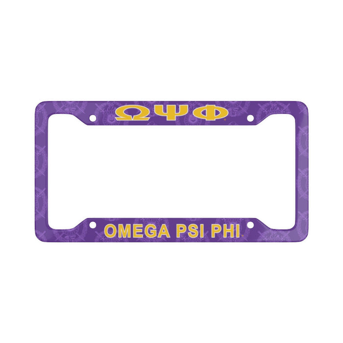 Omega Psi Phi License Plate Frame New Omega Psi Phi License Plate Frame - New