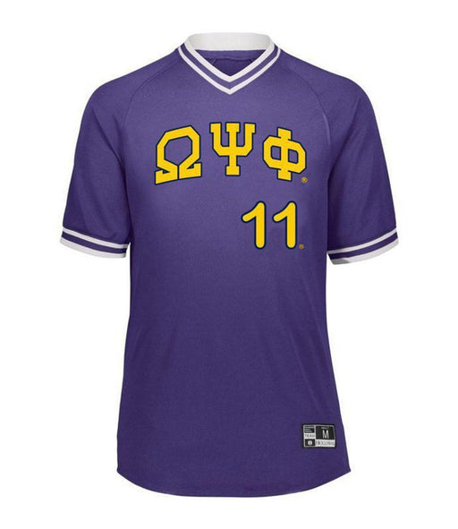Omega Psi Phi Omega Psi Phi Retro V-Neck Baseball Jersey