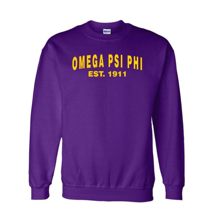 Omega Psi Phi Since Crewneck Sweatshirts Omega Psi Phi Since  Crewneck Sweatshirts