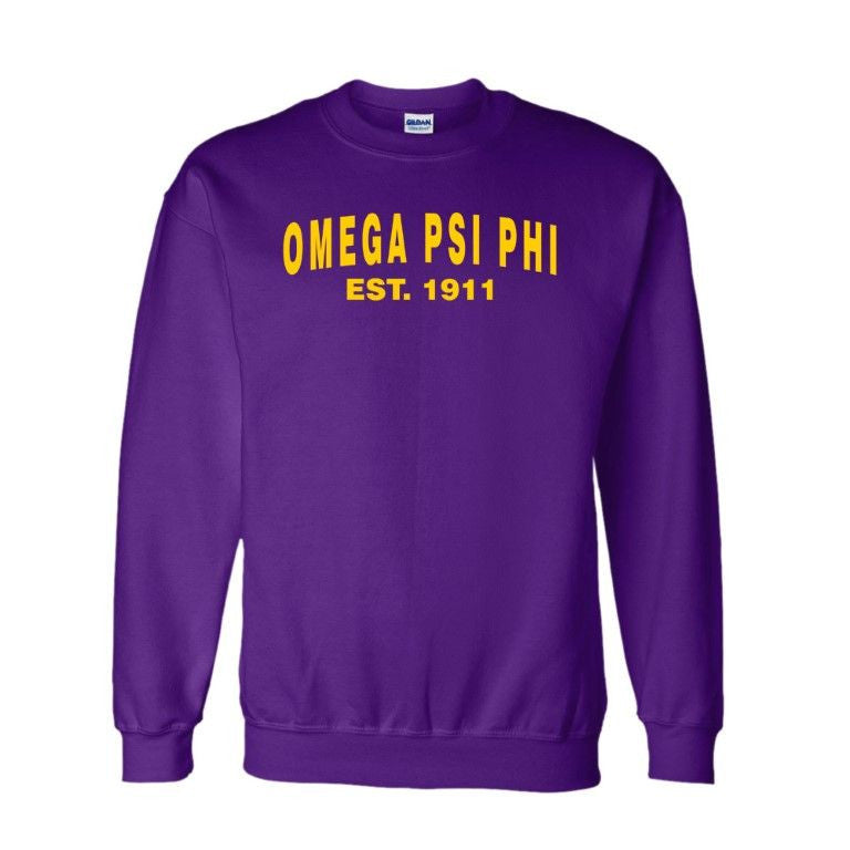 Omega Psi Phi Since Crewneck Sweatshirts Omega Psi Phi Since  Crewneck Sweatshirts
