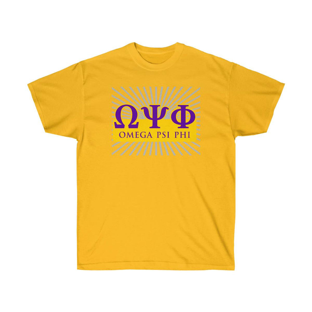 Printify Omega Psi Phi Starburst Cotton Tee Omega Psi Phi Starburst Cotton Tee